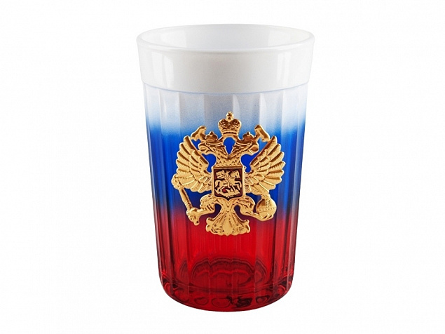 Граненый стакан Россия с логотипом в Москве заказать по выгодной цене в кибермаркете AvroraStore