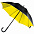 Зонт-трость с двойным куполом, черный с желтым с логотипом в Москве заказать по выгодной цене в кибермаркете AvroraStore