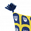Чехол на подушку Blossom time, горчичный с темно-синим с логотипом в Москве заказать по выгодной цене в кибермаркете AvroraStore
