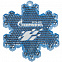 Пешеходный светоотражатель «Снежинка», синий с логотипом в Москве заказать по выгодной цене в кибермаркете AvroraStore