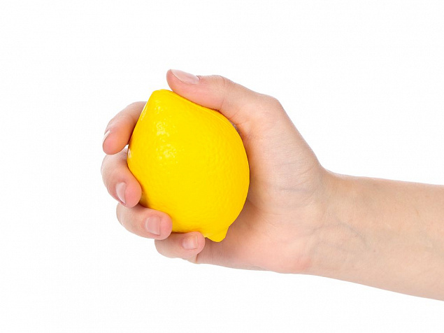 Антистресс «Лимон» с логотипом в Москве заказать по выгодной цене в кибермаркете AvroraStore