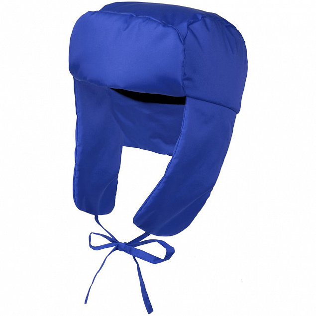 Шапка-ушанка Shelter, ярко-синяя с логотипом в Москве заказать по выгодной цене в кибермаркете AvroraStore