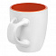 Кофейная кружка Pairy с ложкой, оранжевая с логотипом  заказать по выгодной цене в кибермаркете AvroraStore