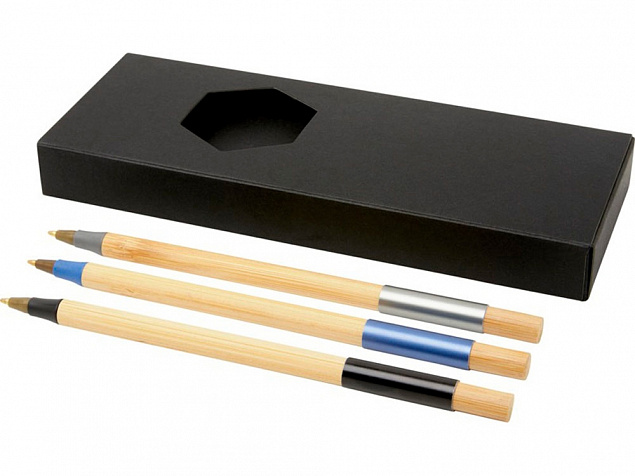 Kerf Комплект из трех бамбуковых ручек, натуральный с логотипом в Москве заказать по выгодной цене в кибермаркете AvroraStore