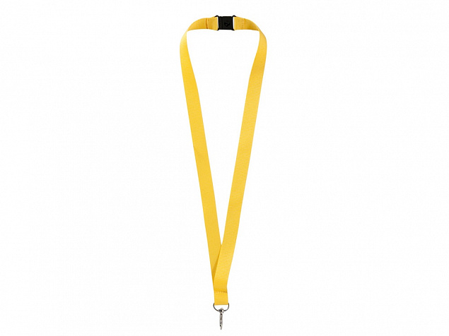 Ремешок на шею с карабином Бибионе, желтый с логотипом в Москве заказать по выгодной цене в кибермаркете AvroraStore