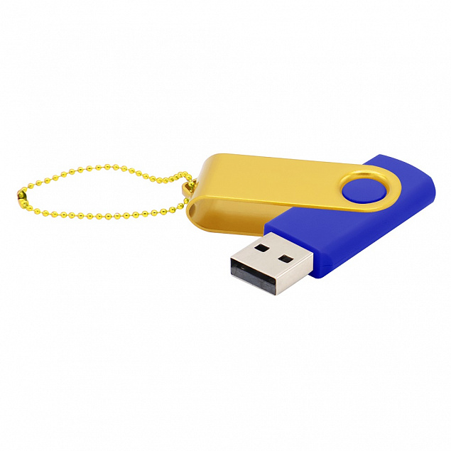 Флешка Designer To Go 2.0 USB 16Gb, синий/желтый с логотипом в Москве заказать по выгодной цене в кибермаркете AvroraStore