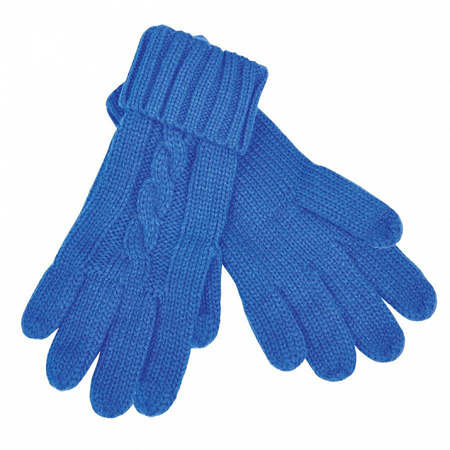 Перчатки  сенсорные "Irish", синий_М, 100% акрил   с логотипом в Москве заказать по выгодной цене в кибермаркете AvroraStore