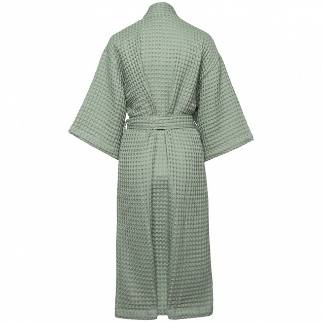 Халат вафельный женский Boho Kimono, зеленая мята с логотипом в Москве заказать по выгодной цене в кибермаркете AvroraStore
