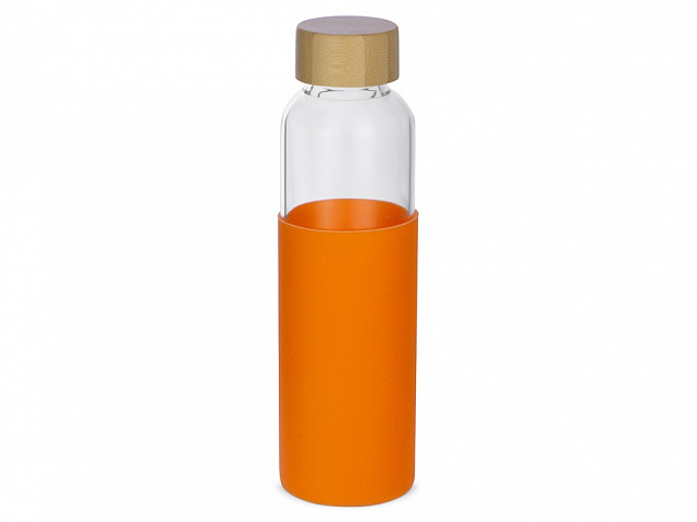 Стеклянная бутылка для воды в силиконовом чехле «Refine» с логотипом в Москве заказать по выгодной цене в кибермаркете AvroraStore