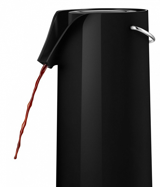 Термос с механической помпой Pump, черный с логотипом в Москве заказать по выгодной цене в кибермаркете AvroraStore