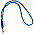 Шнурок для бейджа Tube Long, черный с синим с логотипом в Москве заказать по выгодной цене в кибермаркете AvroraStore