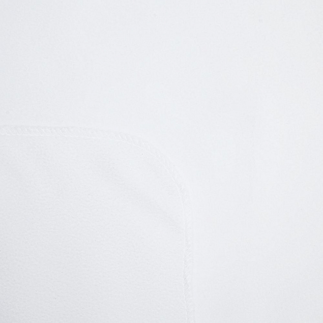 Флисовый плед Warm&Peace XL, белый с логотипом  заказать по выгодной цене в кибермаркете AvroraStore