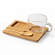 Набор MORKEL:чашка, ложка, подставка, бамбук, боросиликатное стекло с логотипом в Москве заказать по выгодной цене в кибермаркете AvroraStore