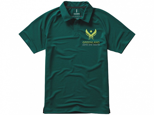 Рубашка поло Ottawa мужская, изумрудный с логотипом в Москве заказать по выгодной цене в кибермаркете AvroraStore