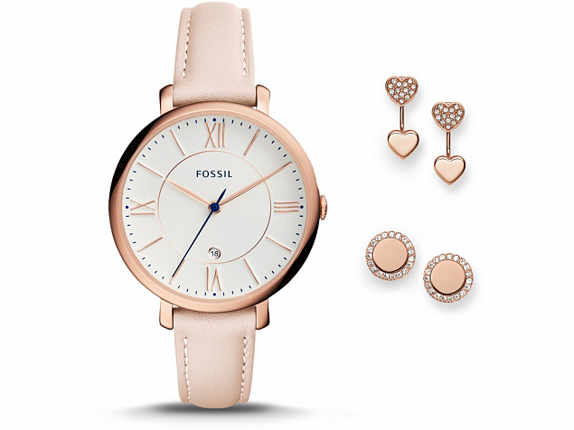 Подарочный набор: часы наручные женские, пусеты с логотипом в Москве заказать по выгодной цене в кибермаркете AvroraStore