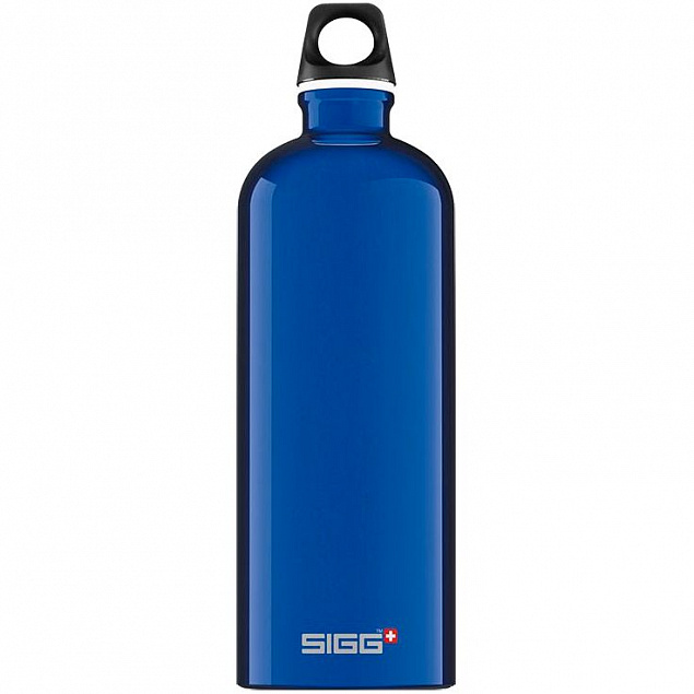 Бутылка для воды Traveller 1000, синяя с логотипом в Москве заказать по выгодной цене в кибермаркете AvroraStore