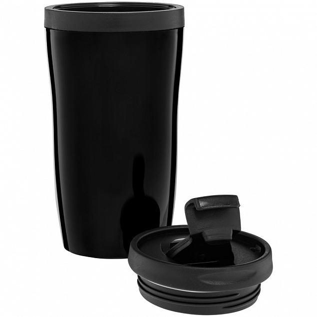 Термостакан Sagga, черный с логотипом в Москве заказать по выгодной цене в кибермаркете AvroraStore