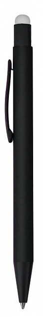 Ручка шариковая Raven (черная с серебристым) с логотипом в Москве заказать по выгодной цене в кибермаркете AvroraStore