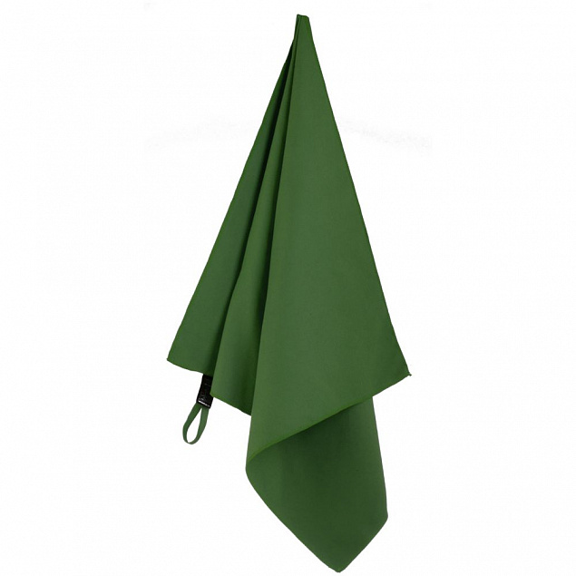 Спортивное полотенце Atoll Medium, темно-зеленое с логотипом в Москве заказать по выгодной цене в кибермаркете AvroraStore