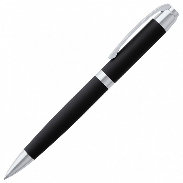 Ручка шариковая Razzo Chrome, черная с логотипом в Москве заказать по выгодной цене в кибермаркете AvroraStore
