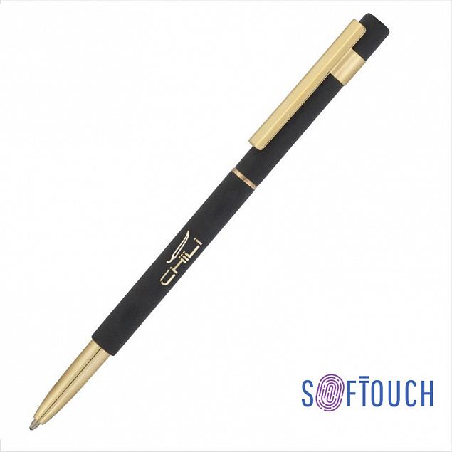 Ручка шариковая "Star", черный/золото, покрытие soft touch с логотипом в Москве заказать по выгодной цене в кибермаркете AvroraStore
