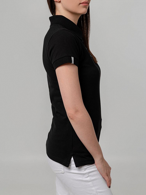 Рубашка поло женская Virma Premium Lady, черная с логотипом в Москве заказать по выгодной цене в кибермаркете AvroraStore
