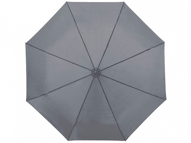 Зонт Ida трехсекционный 21,5, серый с логотипом в Москве заказать по выгодной цене в кибермаркете AvroraStore