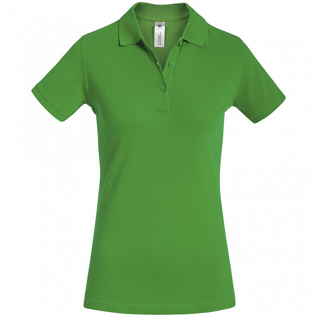 Рубашка поло женская Safran Timeless зеленое яблоко с логотипом  заказать по выгодной цене в кибермаркете AvroraStore