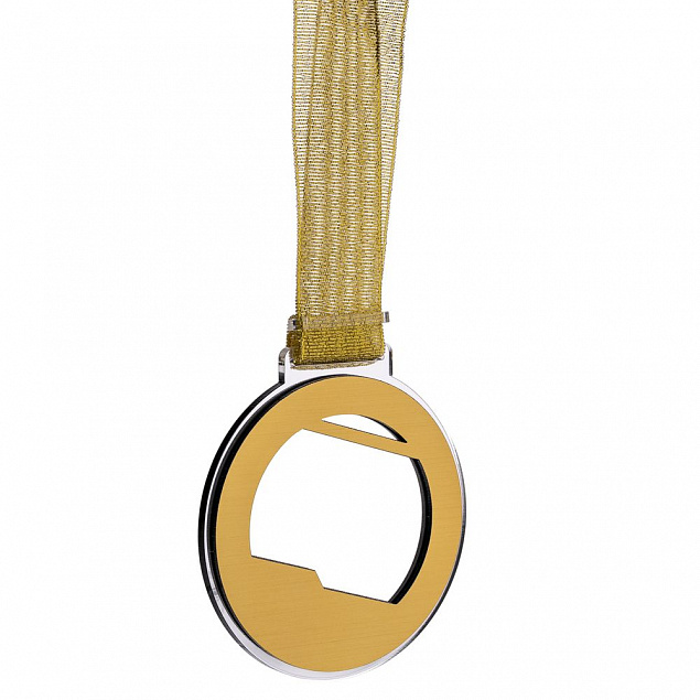Медаль Vittoria, золотистая с логотипом в Москве заказать по выгодной цене в кибермаркете AvroraStore