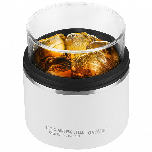 Термобокал Rocks для крепких напитков, белый с логотипом в Москве заказать по выгодной цене в кибермаркете AvroraStore