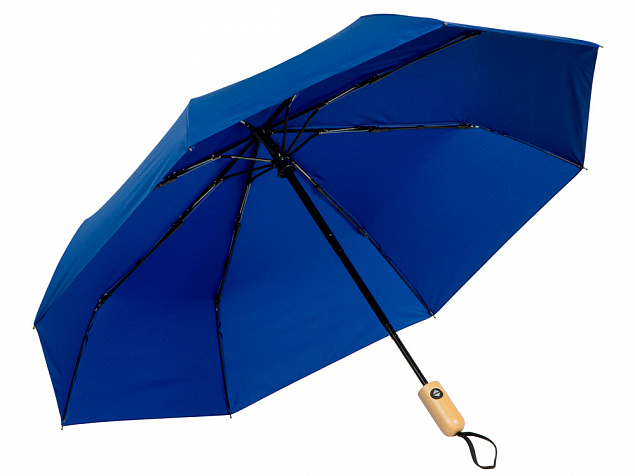 Зонт скланой «Lumet» с куполом из переработанного пластика, автомат с логотипом  заказать по выгодной цене в кибермаркете AvroraStore
