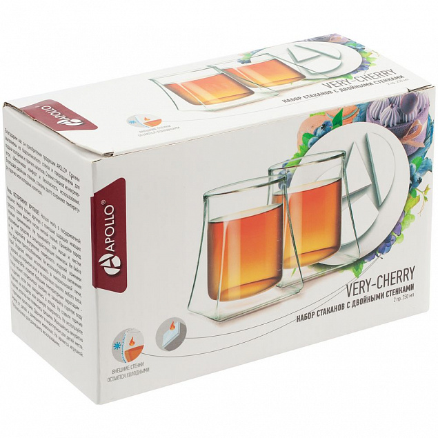 Набор стаканов с двойными стенками Very-Cherry с логотипом в Москве заказать по выгодной цене в кибермаркете AvroraStore