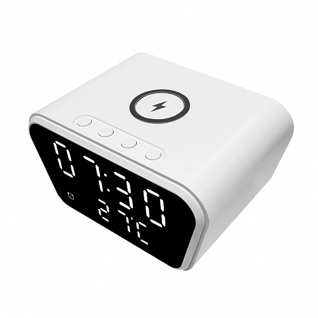 Настольные часы 5в1 с беспроводной зарядкой 10W Tempo с логотипом в Москве заказать по выгодной цене в кибермаркете AvroraStore