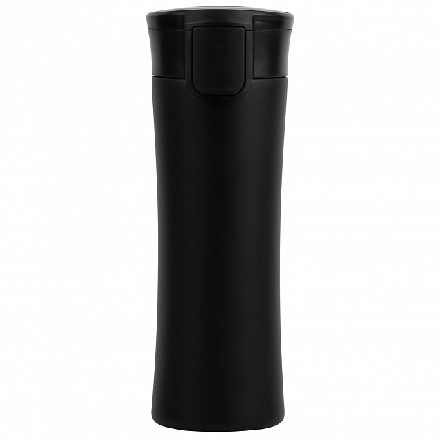 Термокружка вакуумная герметичная, Baleo, 450 ml, матовое покрытие, черная с логотипом  заказать по выгодной цене в кибермаркете AvroraStore