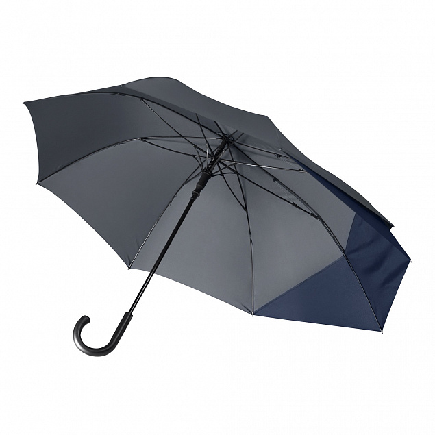 Зонт-трость Portobello Dune, серый/синий с логотипом в Москве заказать по выгодной цене в кибермаркете AvroraStore