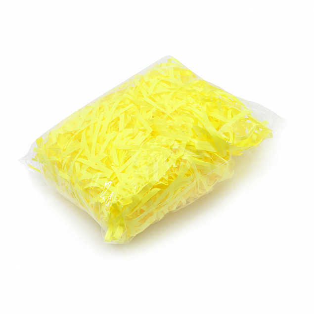 Наполнитель - стружка бумажная 4мм желтый неон 50 г. с логотипом  заказать по выгодной цене в кибермаркете AvroraStore