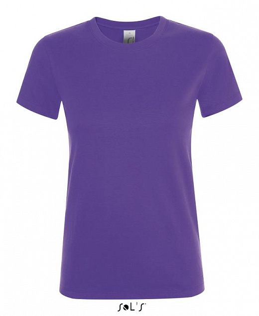 Фуфайка (футболка) REGENT женская,Темно-фиолетовый L с логотипом  заказать по выгодной цене в кибермаркете AvroraStore
