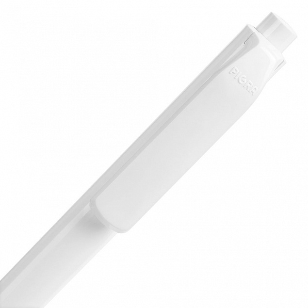 Ручка шариковая Pigra P04 Polished, белая с логотипом в Москве заказать по выгодной цене в кибермаркете AvroraStore
