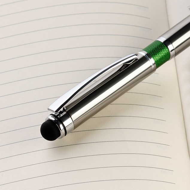 Шариковая ручка iP, зеленая с логотипом в Москве заказать по выгодной цене в кибермаркете AvroraStore