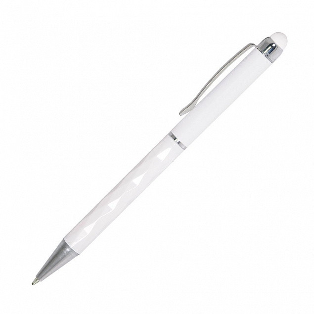 Шариковая ручка Crystal, белая с логотипом в Москве заказать по выгодной цене в кибермаркете AvroraStore