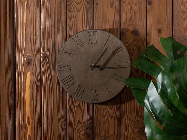 Часы деревянные «Лиара» с логотипом в Москве заказать по выгодной цене в кибермаркете AvroraStore