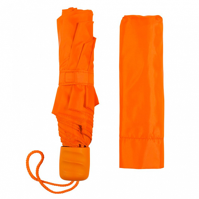 Зонт складной Unit Basic, оранжевый с логотипом в Москве заказать по выгодной цене в кибермаркете AvroraStore