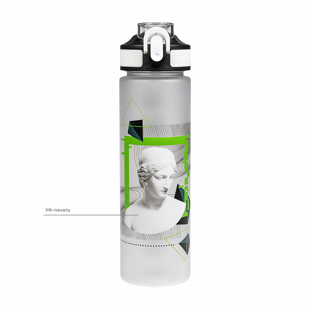 Бутылка для воды Flip, белая INSPIRE с логотипом в Москве заказать по выгодной цене в кибермаркете AvroraStore