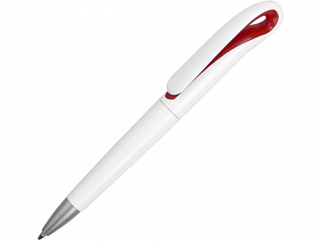 Ручка шариковая Swansea, белый/красный, черные чернила с логотипом в Москве заказать по выгодной цене в кибермаркете AvroraStore