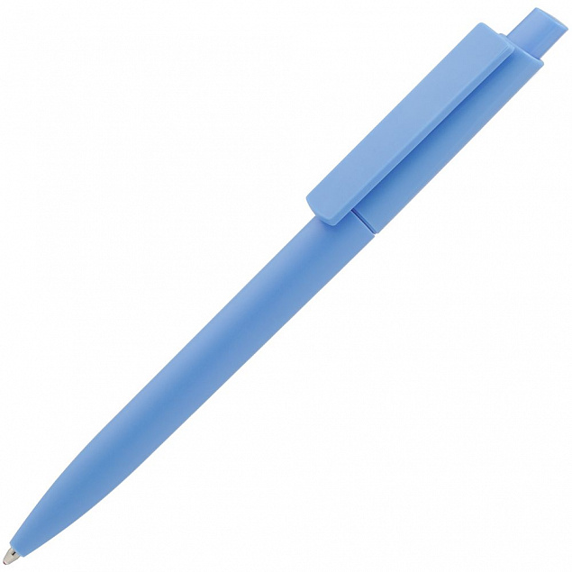 Ручка шариковая Crest, голубая с логотипом в Москве заказать по выгодной цене в кибермаркете AvroraStore