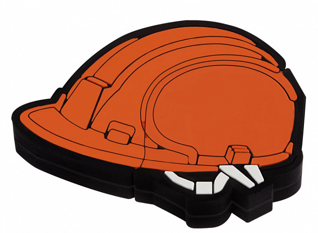 Флешка «Каска», оранжевая, 8 Гб с логотипом в Москве заказать по выгодной цене в кибермаркете AvroraStore