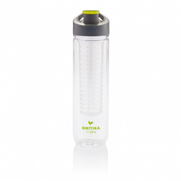 Бутылка для воды Tritan с контейнером для фруктов, 800 мл, зеленый с логотипом в Москве заказать по выгодной цене в кибермаркете AvroraStore