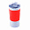 Термокружка вакуумная 'Funny" белая, красная, силикон с логотипом в Москве заказать по выгодной цене в кибермаркете AvroraStore