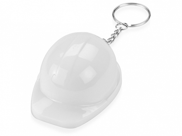Брелок-открывалка Каска, белый с логотипом в Москве заказать по выгодной цене в кибермаркете AvroraStore