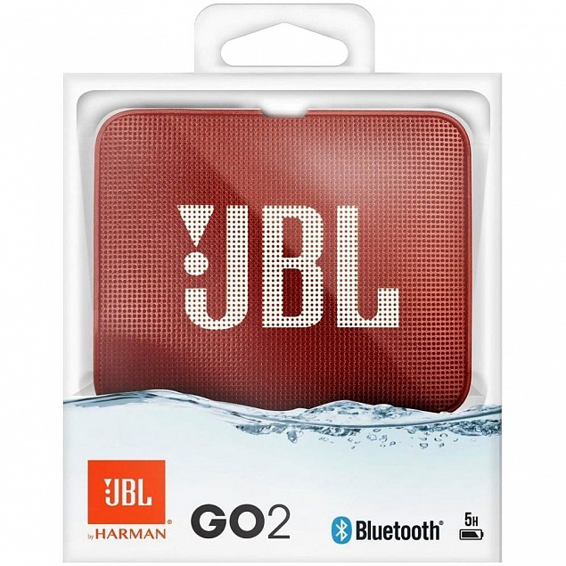 Беспроводная колонка JBL GO 2, красная с логотипом в Москве заказать по выгодной цене в кибермаркете AvroraStore